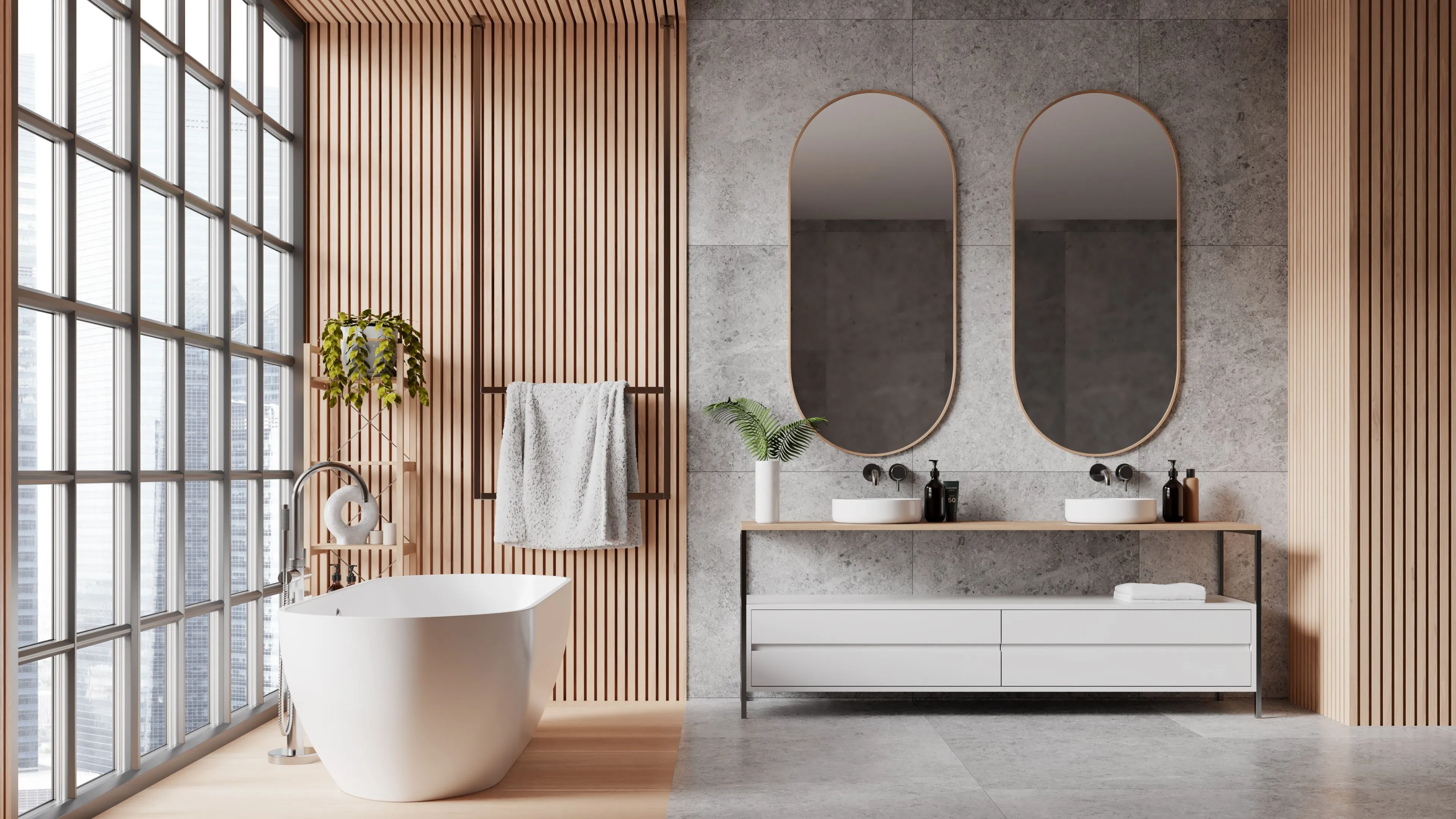 Custom oval bathroom mirrors installed by Insta glass dallas